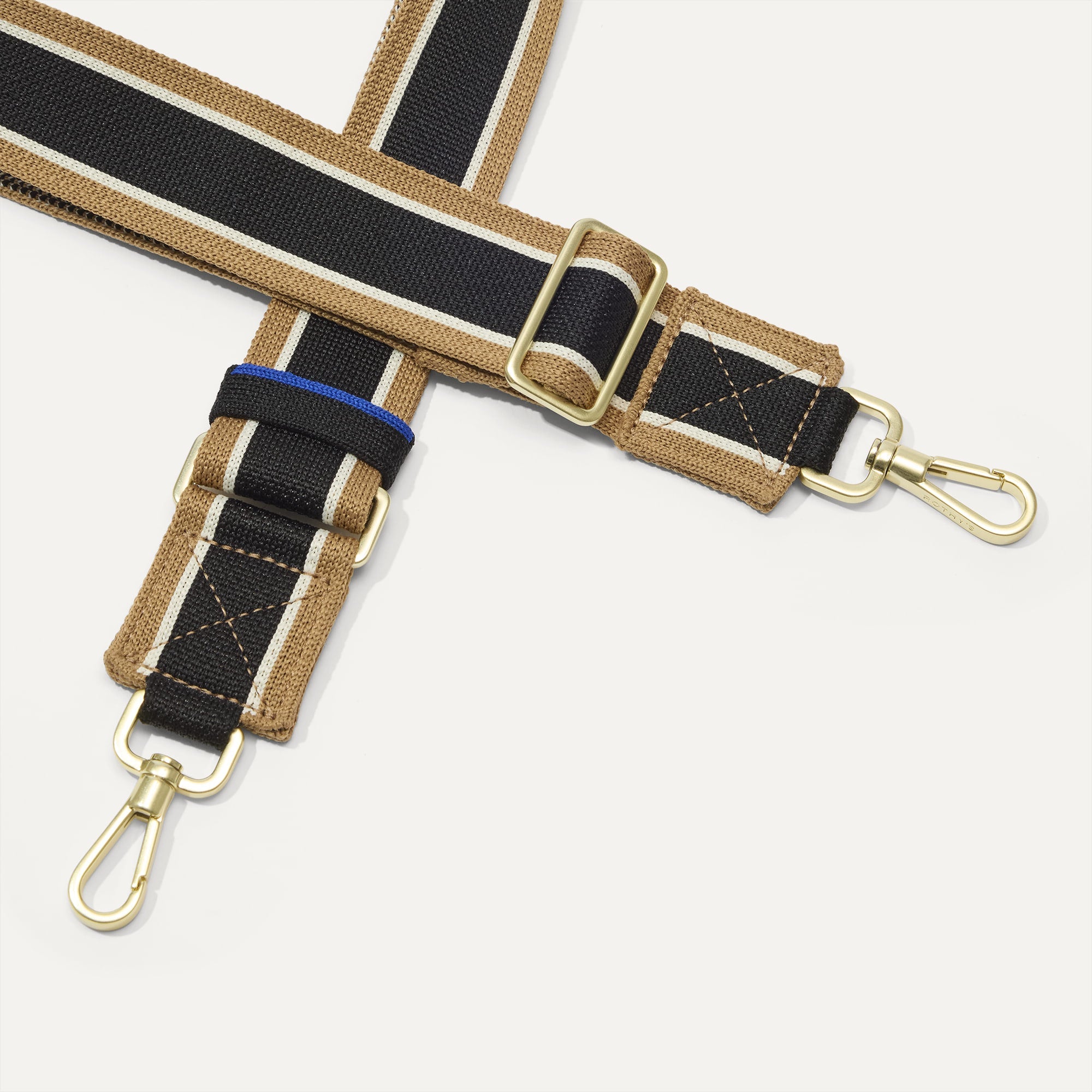 The Crossbody Strap - Khaki Stripe - Image 2