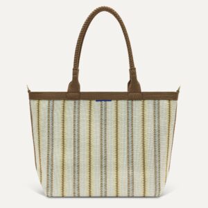 The Lightweight Zip Tote - Sunbeam Market Stripe