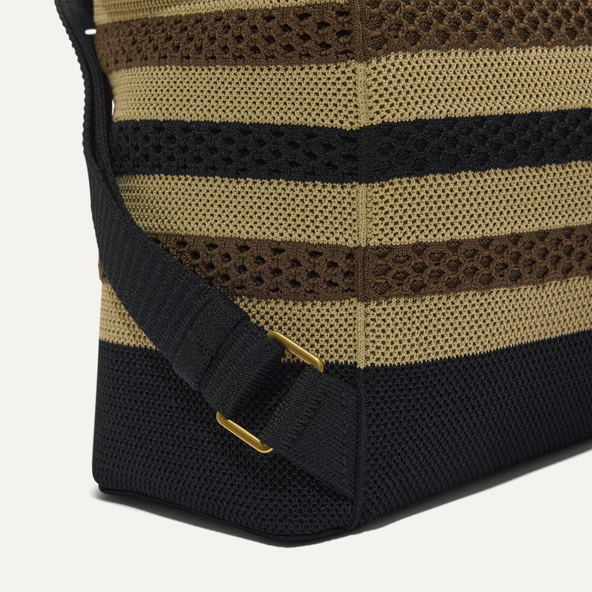 The Cinch Backpack - Mocha Stripe Crochet - Image 5