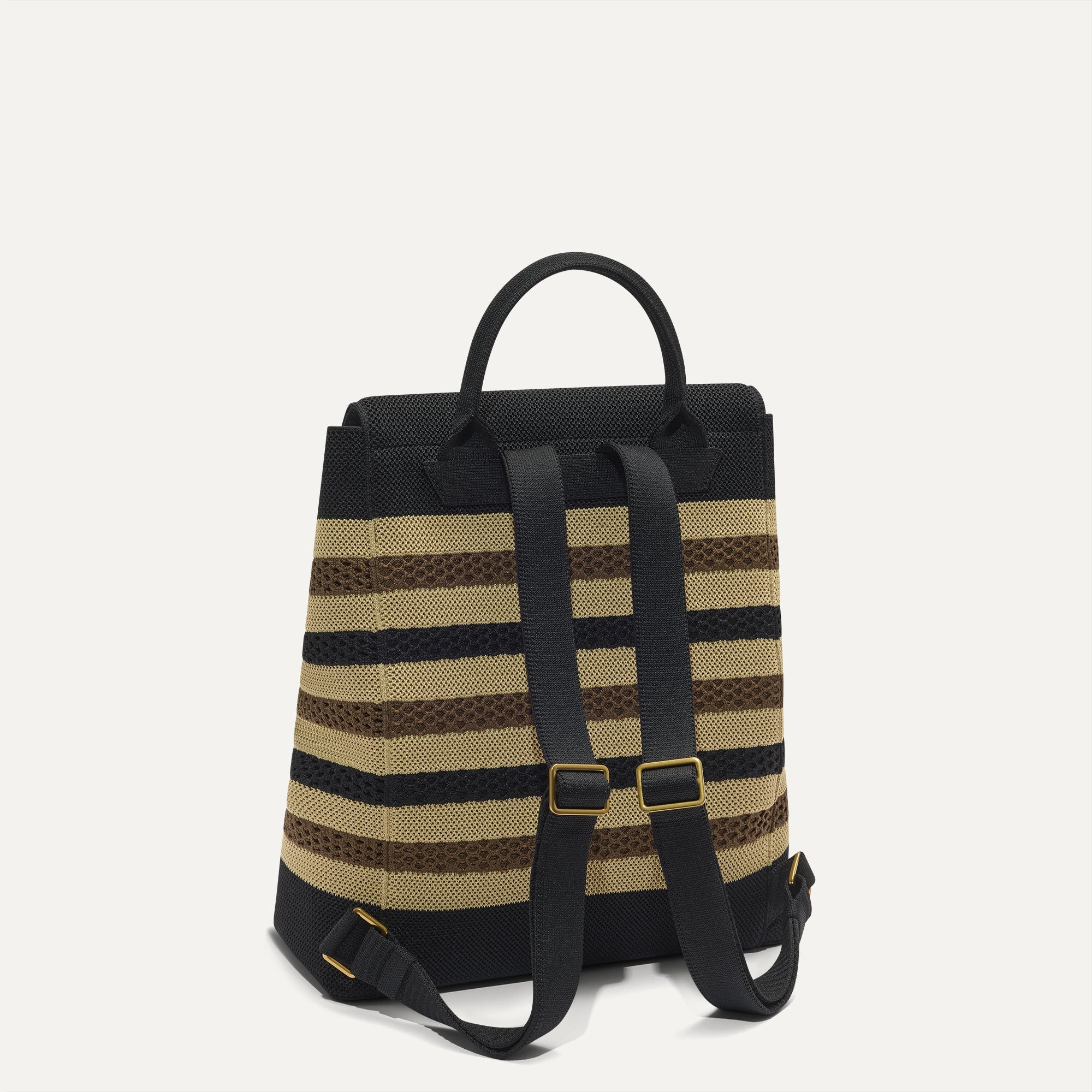 The Cinch Backpack - Mocha Stripe Crochet - Image 7