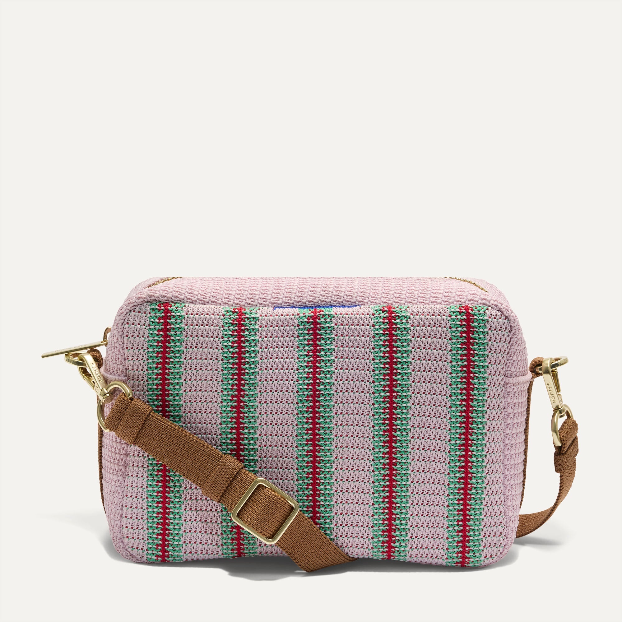 The Crossbody Camera Bag - Watermelon Market Stripe - Image 2