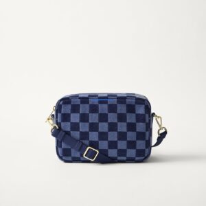 The Crossbody Camera Bag - ReVelvet™ Blue Ink