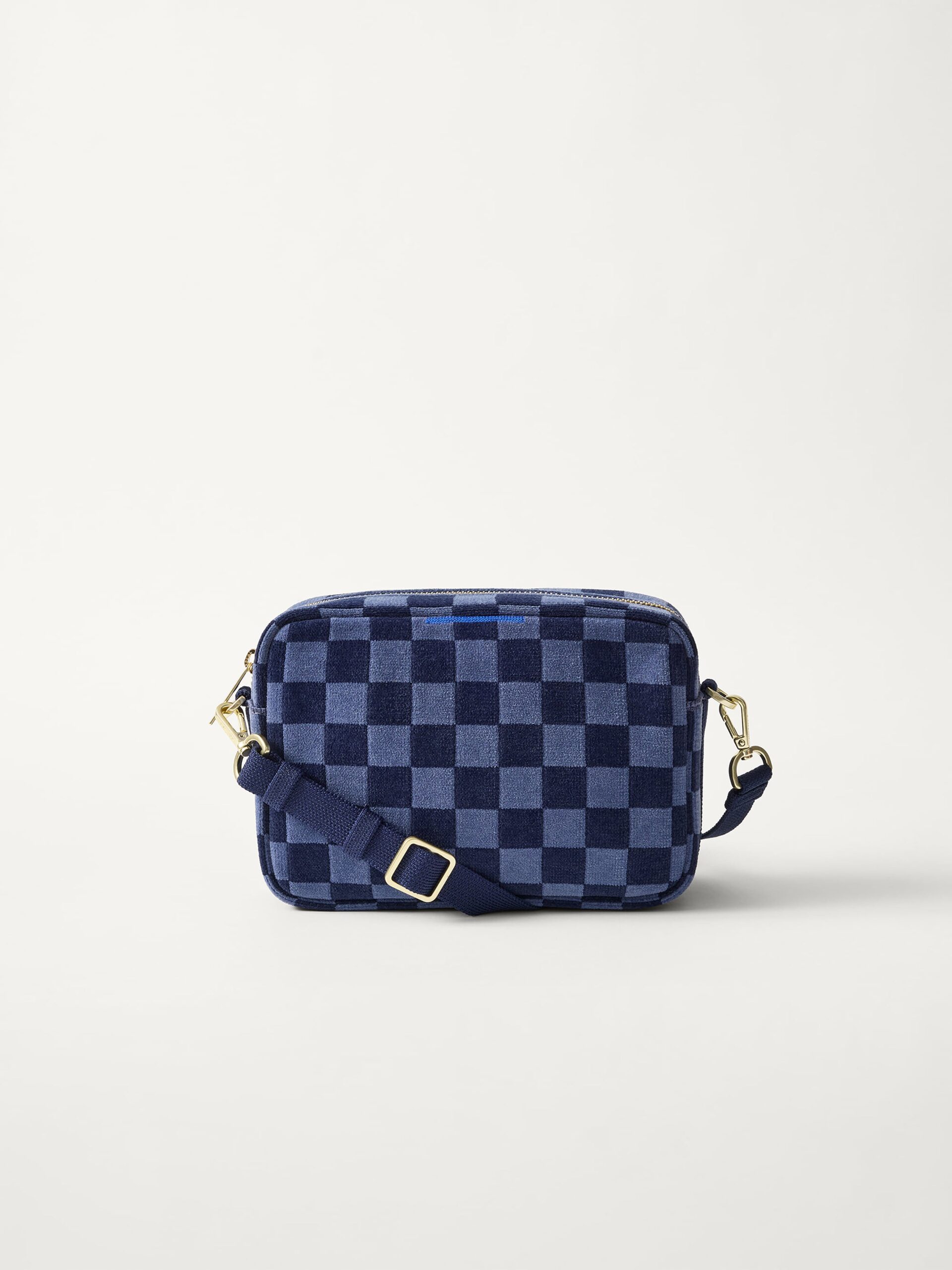 The Crossbody Camera Bag - ReVelvet™ Blue Ink