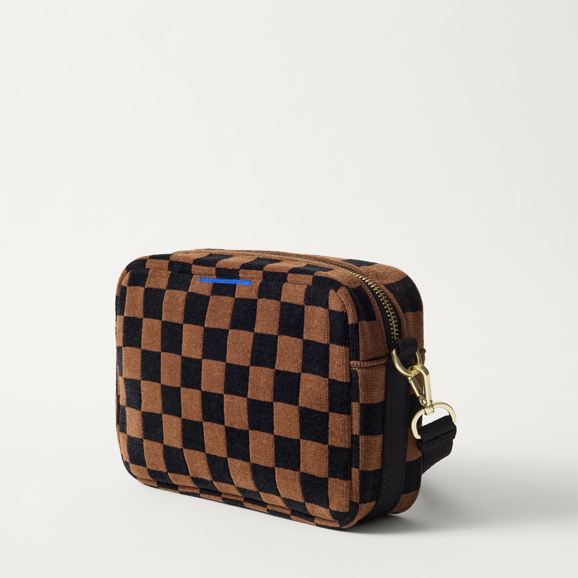 The Crossbody Camera Bag - ReVelvet™ Umber Check - Image 4