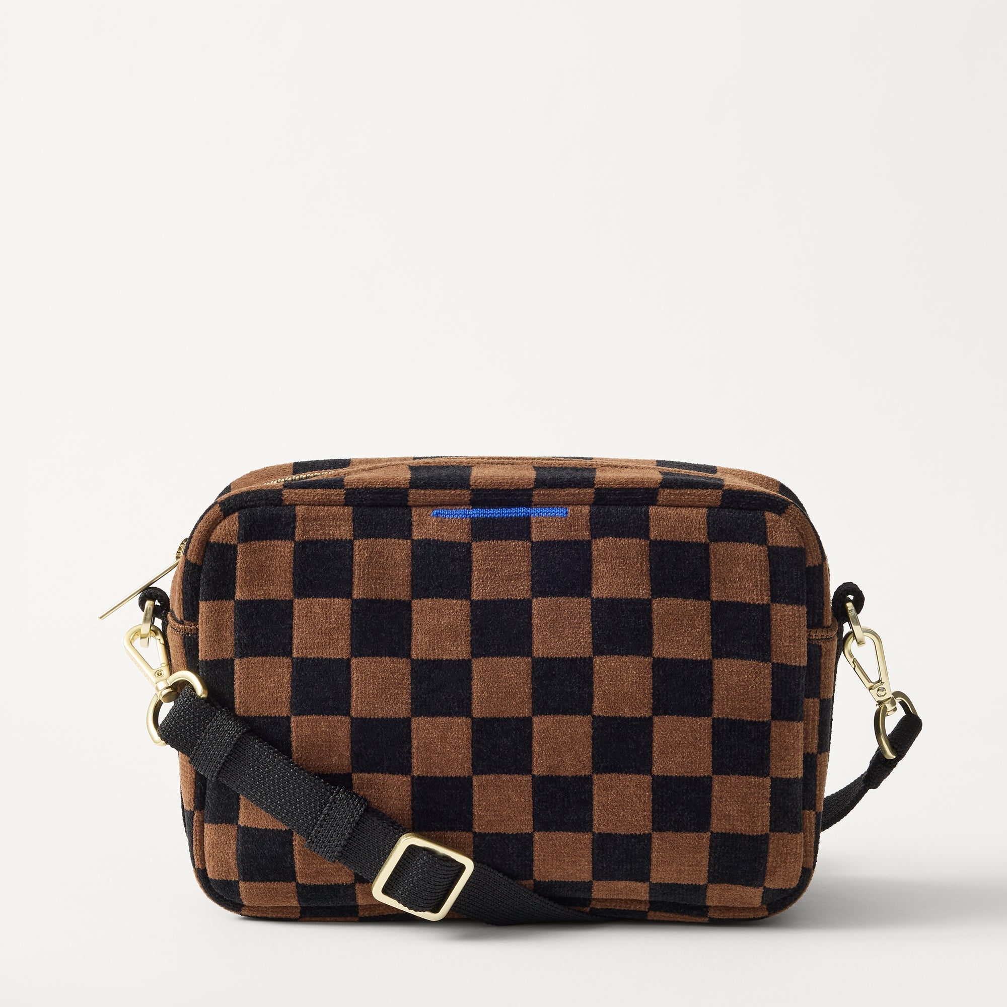 The Crossbody Camera Bag - ReVelvet™ Umber Check - Image 2