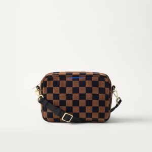 The Crossbody Camera Bag - ReVelvet™ Umber Check