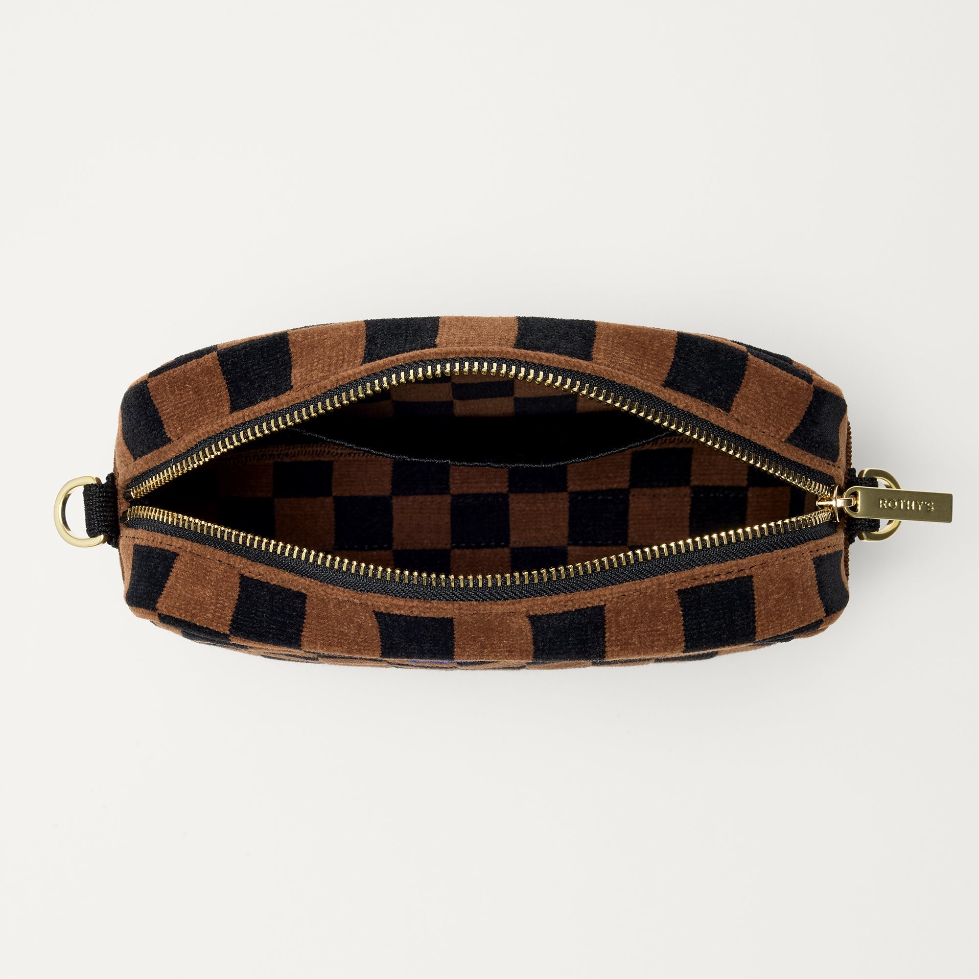 The Crossbody Camera Bag - ReVelvet™ Umber Check - Image 6